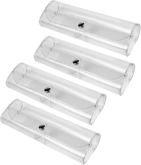 (4-pack), Transparenta färgade plastglasögonfodral
