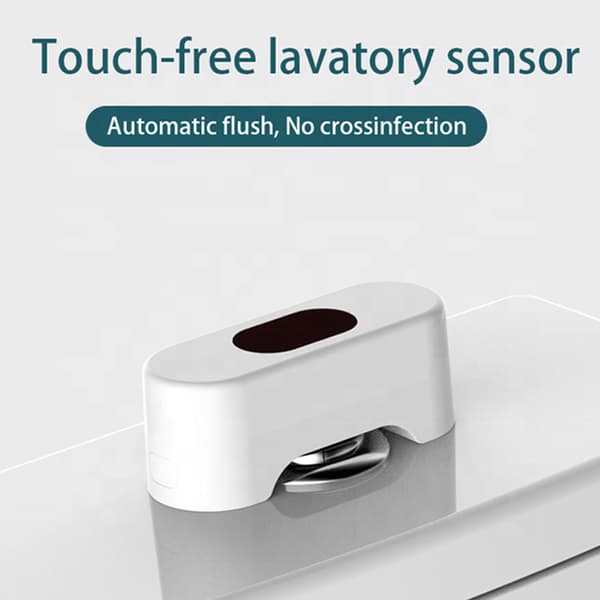 Berøringsfri toiletskyller, ABS automatisk toiletskyller, infrarød sensor berøringsfri toiletskyller-sæt, automatisk toiletskyller til hjem og offentlige steder