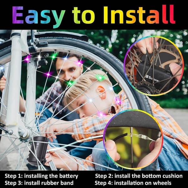 x LED Cykelhjulslampor 2-däckspaket Cykellampor