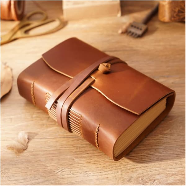 Notesbog fortykket retro-brun