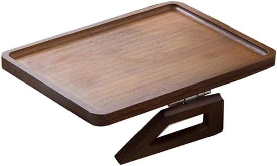 Clip-On Bambu Soffarmstöd Brickbord för Drycker, Snacks & Fjärrkontroller