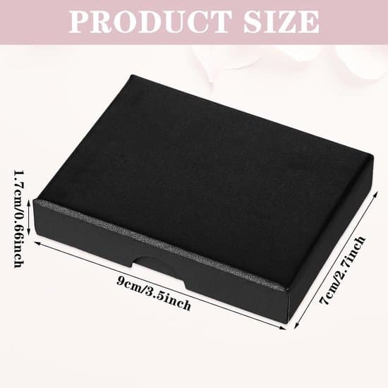 10 presentaskar - med lock - 7x9x1,7 cm - svart