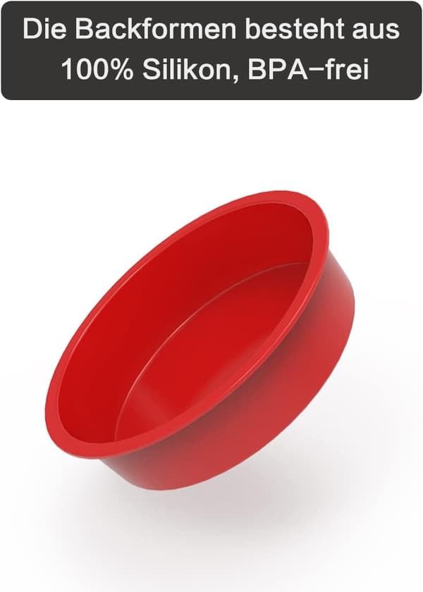 Silikone 20 cm rund kageform, to 20 cm diameter bageforme, silikone bageforme til kager og desserter.