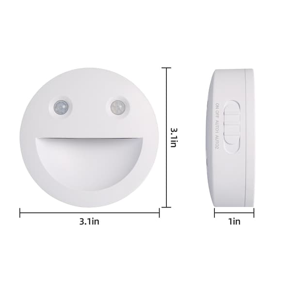 Tvåfärgad temperatursensor trappbelysning 2-pack 2700K/5000K omkopplingsbar, för garderober och hallar