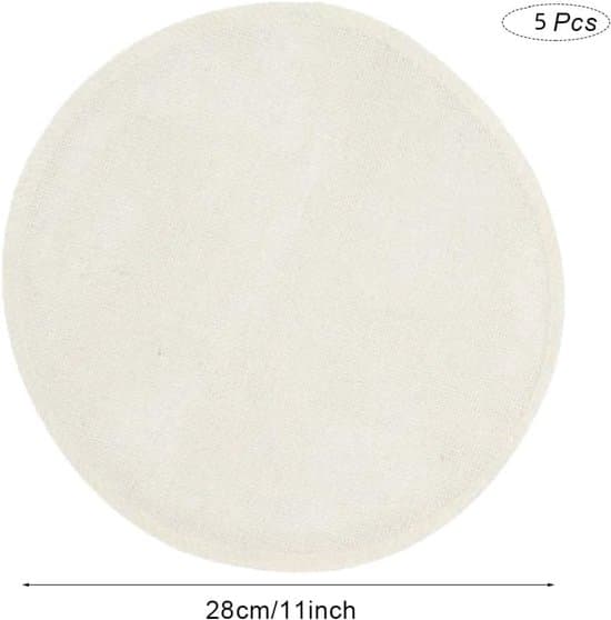 Bomuldsdampmåtte - Dampmåtte - Dim Sum Dampning - Genanvendelig - 28 cm - Hvid