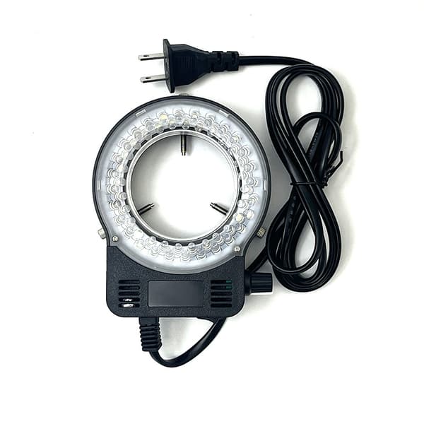 Mikroskop LED Ringlys Belysning Stereo Mikroskop Justerbar - Sort