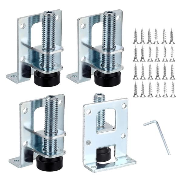 4-pack L-formade justerbara möbelnivåfötter, möbelmonteringsfäste