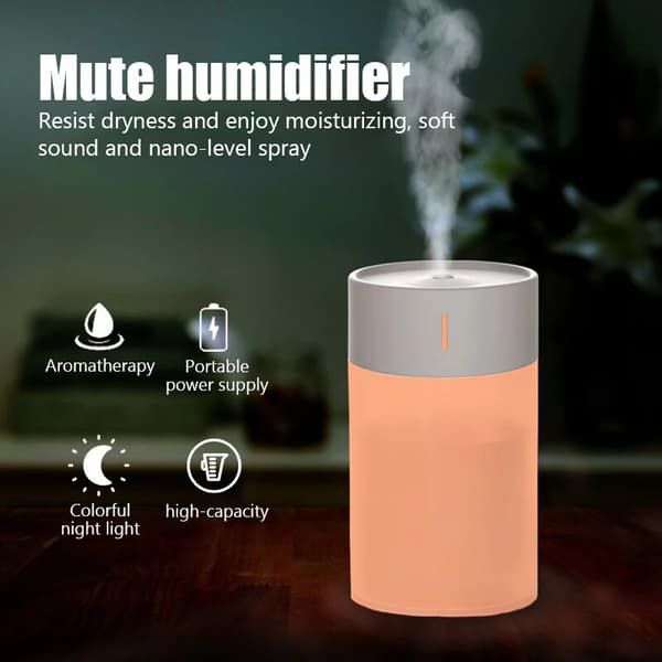 Mini luftfugter ultralyd 2 tilstande aromaterapi diffuser hvid