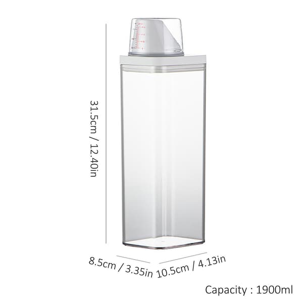 Genopfyldelige vaskemiddeldispenserflasker til flydende pulver skyllemiddel blegemiddel - 1900 ml