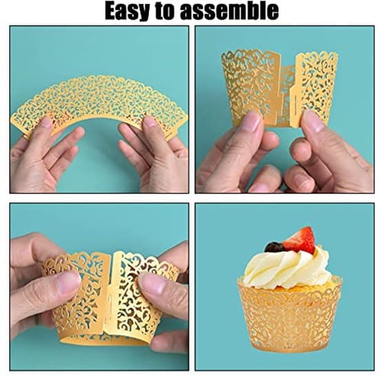 Muffinsformar i papper - Elegant Vinetak Design - 50 delar