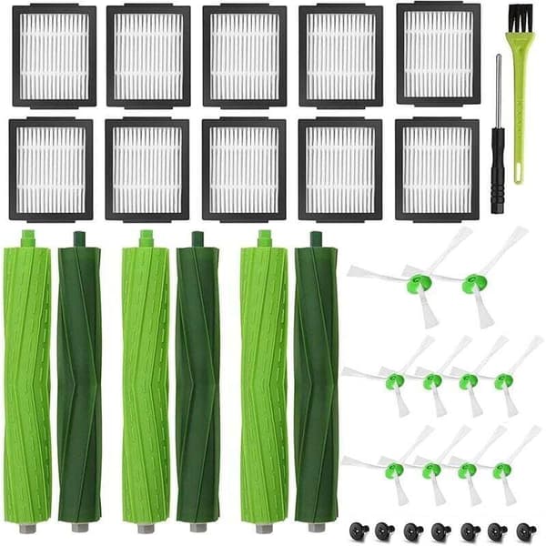 Reservedele til iRobot i7 i7+ i3 i3+ i4 i4+ i6 i6+ i8 i8+ j7 E5 E6 E7, Roomba tilbehør, 3 par hovedbørster
