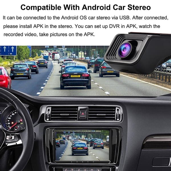 USB Android 1080P Bil Dash Cam Video ADAS HD