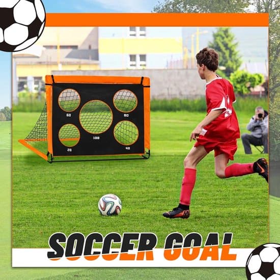 2-i-1 Børnefodboldmål - Pop-up - 120x90x90 cm