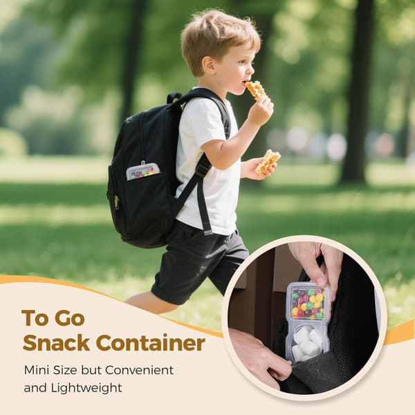 50 dubbelfackskryddbehållare lock 2-kammar snackbrickor