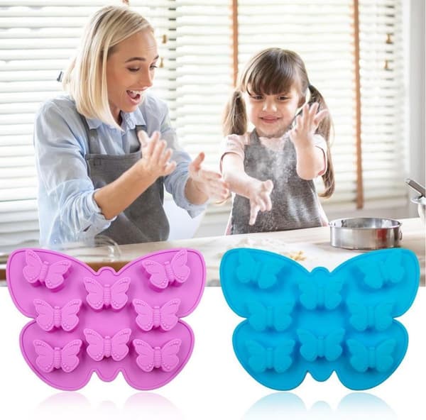 PCS Sommerfugleform Silikone Chokolade Slik Gummy Bage Isbit