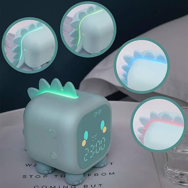Søvntræner - Børn - Børnevækkeur - Børnenatlampe - Grøn