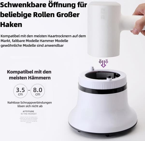 Professionelt hårtørrer diffuser tilbehør, universelt diffuser tilbehør, justerbar hårtørrer diffuser til krøllet og bølget hår.