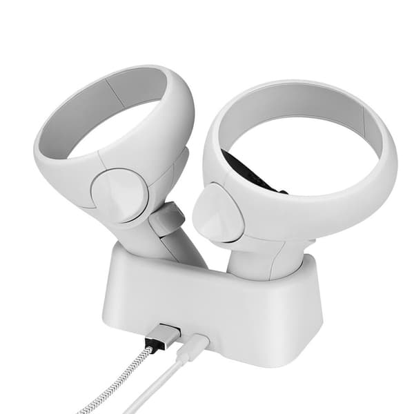 Laddningsdocka Quest 2 VR-glasögon Headset Laddstation Stativ Set
