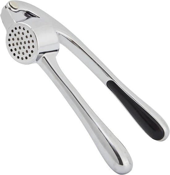 Vitlökspress Ingefärspress - Köksredskap - Hacka Ingredienser Snabbt - Diskmaskinssäker - 16 cm - Silverfärgad