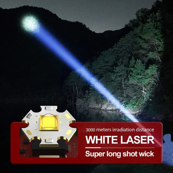 LED-taskulamppu zoomattava ladattava taskulamppu virranäytöllä USB-latauskaapeli