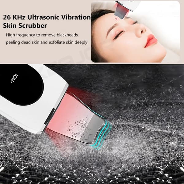 Ultralyds hudskrubber, EMS Ion dybderens, eksfoliator mod akne og hudorme - Basic