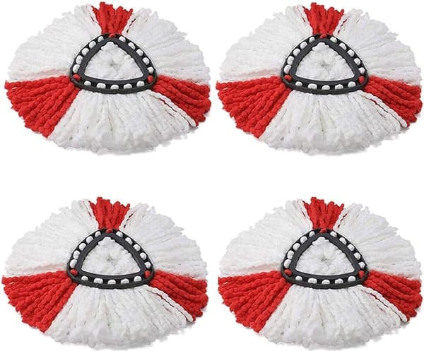 4-pak mikrofiber udskiftningsmoppehoveder til Vileda Turbo & O-Cedar EasyWring mopper
