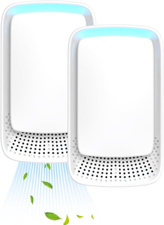 2-pack plug-in luftrenare - Negativ jonteknik - Tyst drift, lämplig