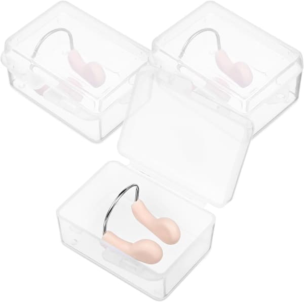 Vattentäta simnäsklämmor - 3-pack silikonnäsklämmor