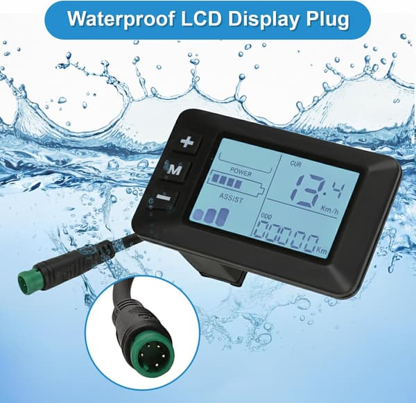 Elektrisk Cykel Display Controller 5-Pin LCD Farveskærm Smart Kontrolpanel til 24V 36V 48V Speedometer G51