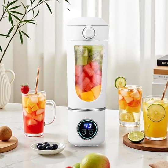 Minimixer - Smoothie Maker - Lav sunde drinks - 12 knive i rustfrit stål - 700 ml - Hvid