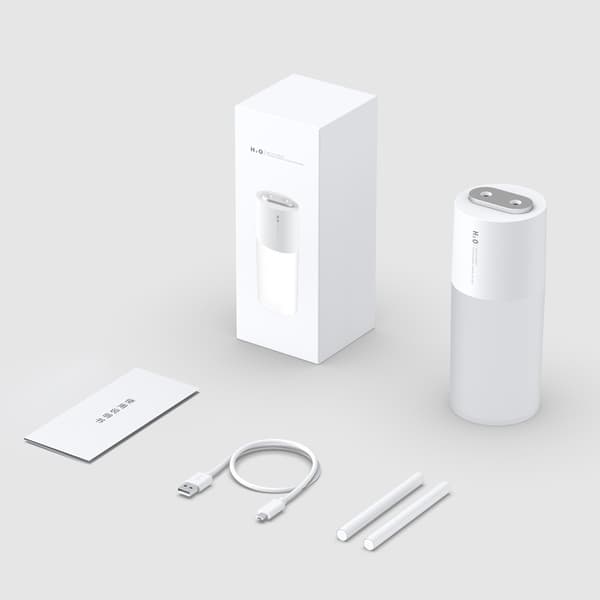 Tyst luftfuktare med dubbla munstycken, stor kapacitet, USB-port - Rosa