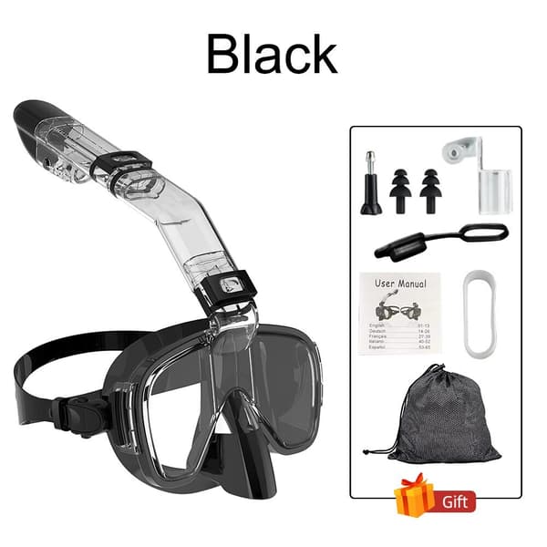 Hopfällbart Anti-Imma Dykmaskkit Heltorrt Toppsystem