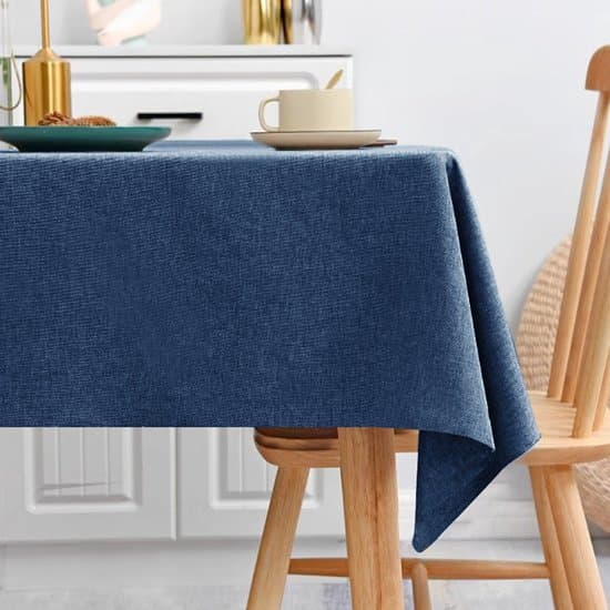 Rektangulär linneduk - 110x160 cm - Vattentät - Marinblå