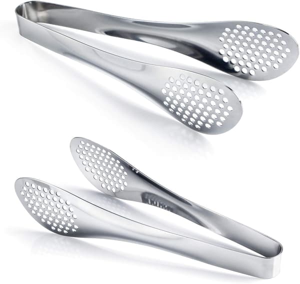2-pack matklämmor i rostfritt stål 24 cm buffédiskhandduk köksklämmor