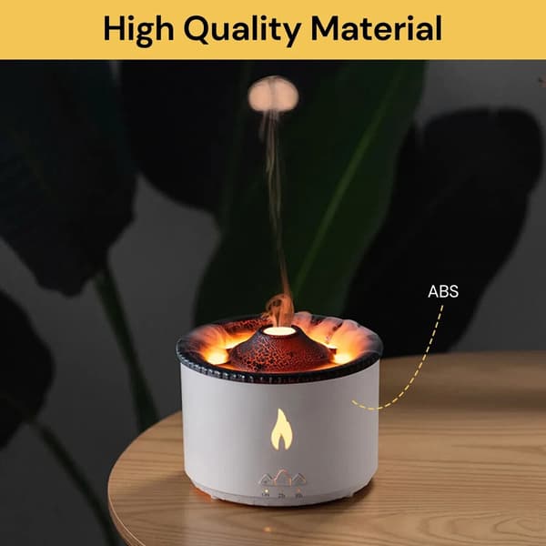 Æterisk Olie Diffuser Vulkan Flamme Stil Aroma Luftfugter Luftrenser Tåge