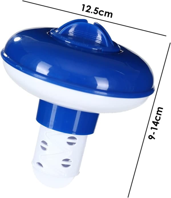 Flytande klordispenser för pooler ovan jord, bubbelpooler och spa