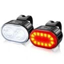 Sort LED cykellygtesæt