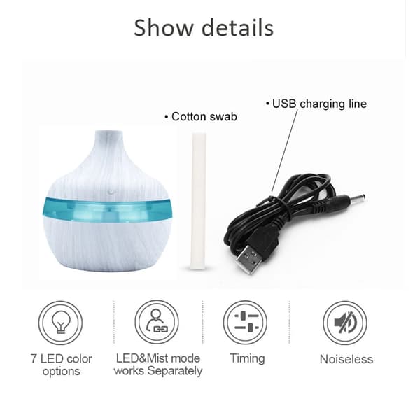 3 Hjemme Aroma Diffusere Luftfugtere Belysning Farve Omgivende Atmosfære