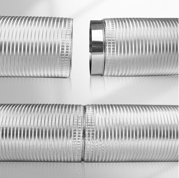 Rørfittings, rørforlængerstik, egnet til ventilationssystemer, egnet til 200 mm rør