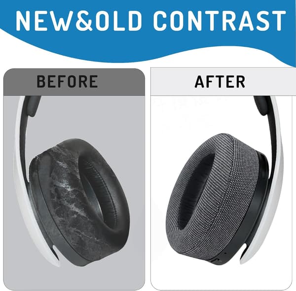 Komfortable ørepuder i linned til Sony PlayStation 5 Pulse 3D trådløst headset