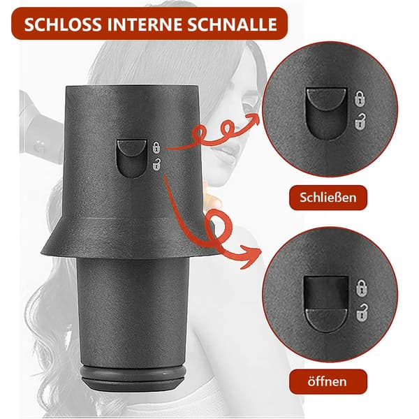 30 mm krøllejerns-tilbehør til Dyson Supersonic – forlænger-tilbehør + adapter til bløde bølger og krøller