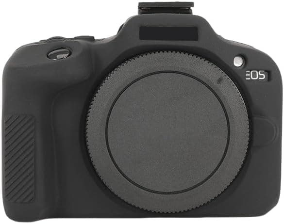 Kamerataske til Canon EOS R100, lavet af silikone, sort.