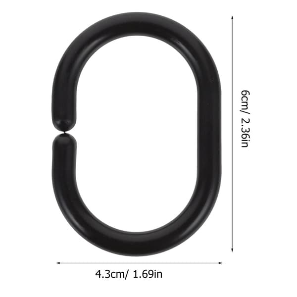 20 st duschdraperikrokar ringar plast duschring