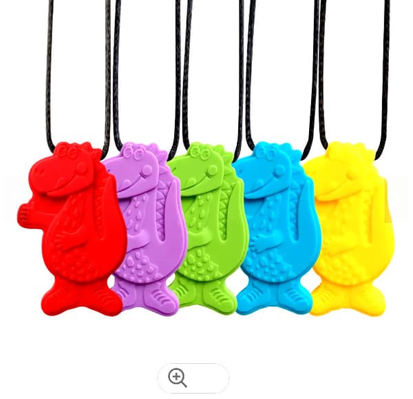 Autismi Lelu Dino Fidget Sensorinen Pureskelukaulakoru ADHD ADD