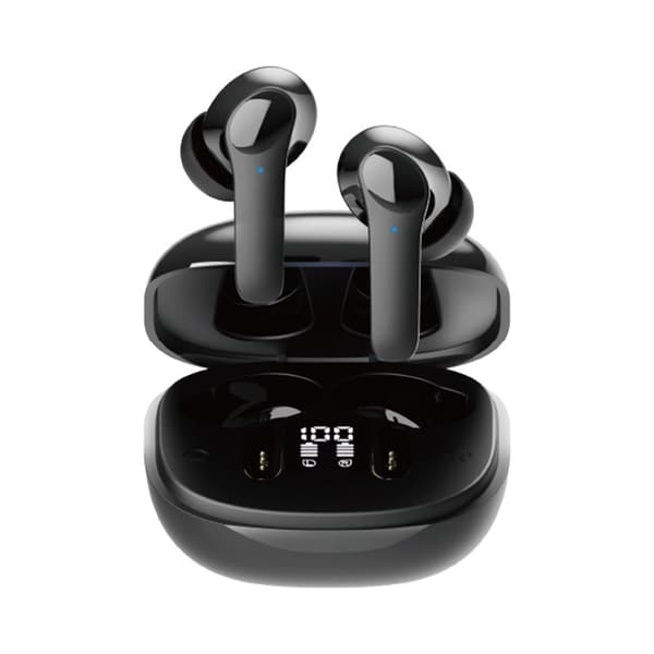 Smarte stemmeoversættelseshøretelefoner, binaurale, 140+ sprog, Bluetooth samtidig, sort