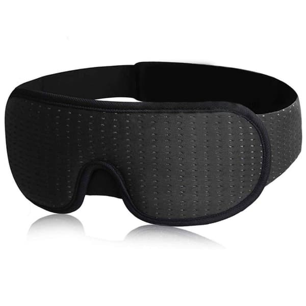 Premium lysblokerende sovemaske (3D åndbart mesh-design)