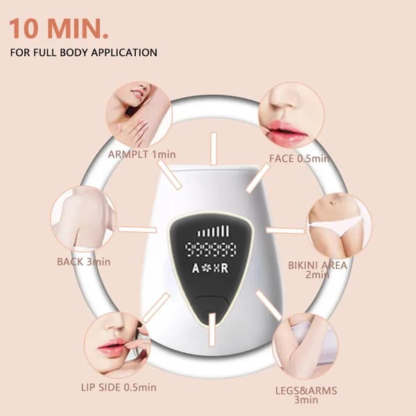 Epilator, epilator, 8 hastigheder, velegnet til mænd, kvinder, krop og armhuler (sort)