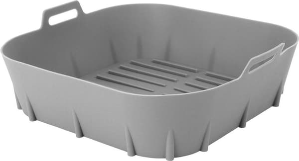 Airfryer silikone inderpotte - grå - 22 cm - genanvendelig - airfryer tilbehør