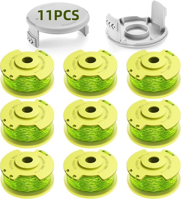 Ryobi One Plus+ AC80RL3 11ft 0.080\" Trimmerspole 9-pack Linor 2 Kapslar