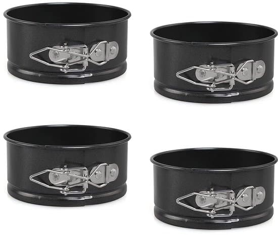 Minikakformar - hållbart kolstål - 4-delat set - 10 cm